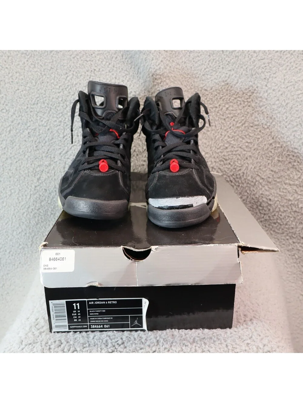 Jordan 6 VI Retro Sz 11 384664-061 Bred Repair Upcycle